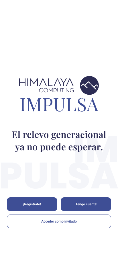 Pantalla Inicio IMPULSA
